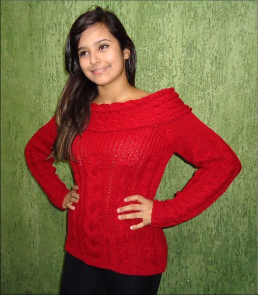 BLUSA TRICO GOLA OMBRO REF 119